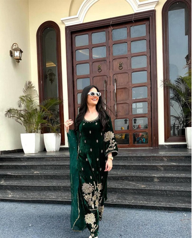 KIMOZA Women Kurta Palazzo Dupatta Set for Festive and Casual Wear