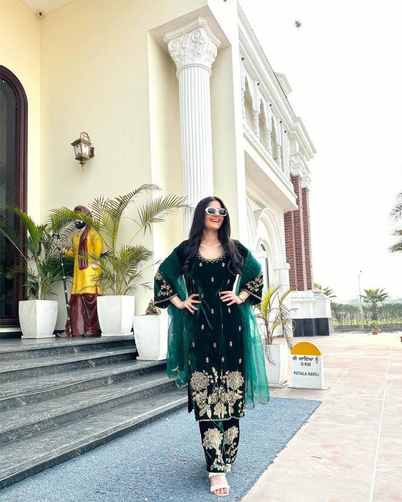 KIMOZA Women Kurta Palazzo Dupatta Set for Festive and Casual Wear