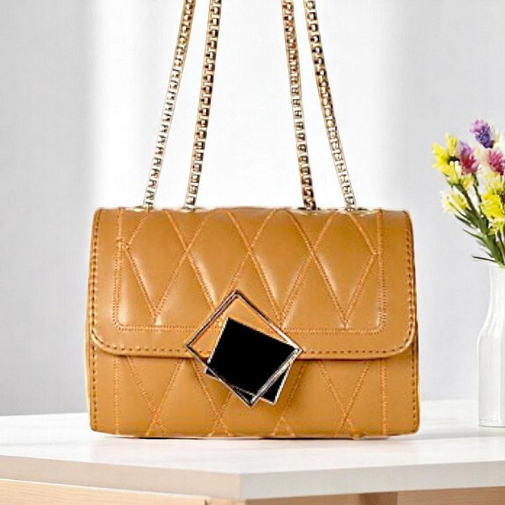 Clarisjames Tan PU Leather Sling Bag at ₹253 | Premium Stylish Women’s Handbag