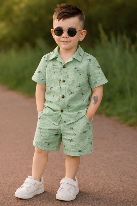 Fashion Prime Boys Casual Shirt &amp; Shorts Set at ₹287 | Stylish Kids Party Wear