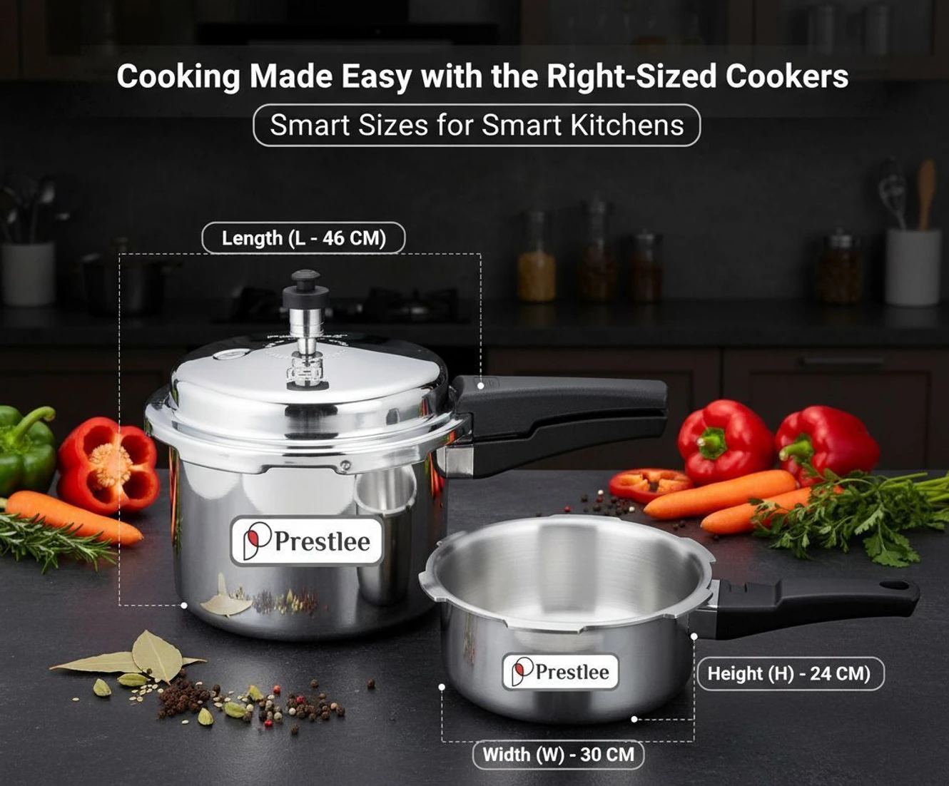 ₹838 Prestlee Pressure Cooker Combo for Everyday Family Cooking