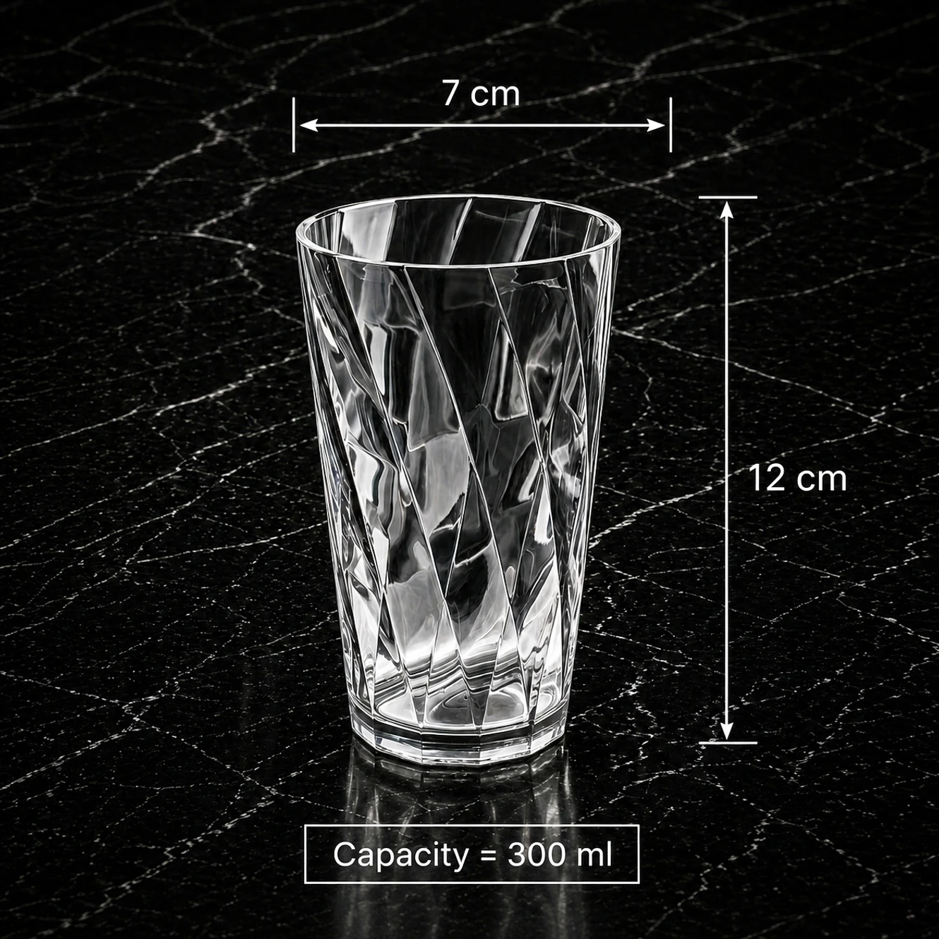 ₹195 Twisted Glass Set for Stylish Water Plus Juice Serving