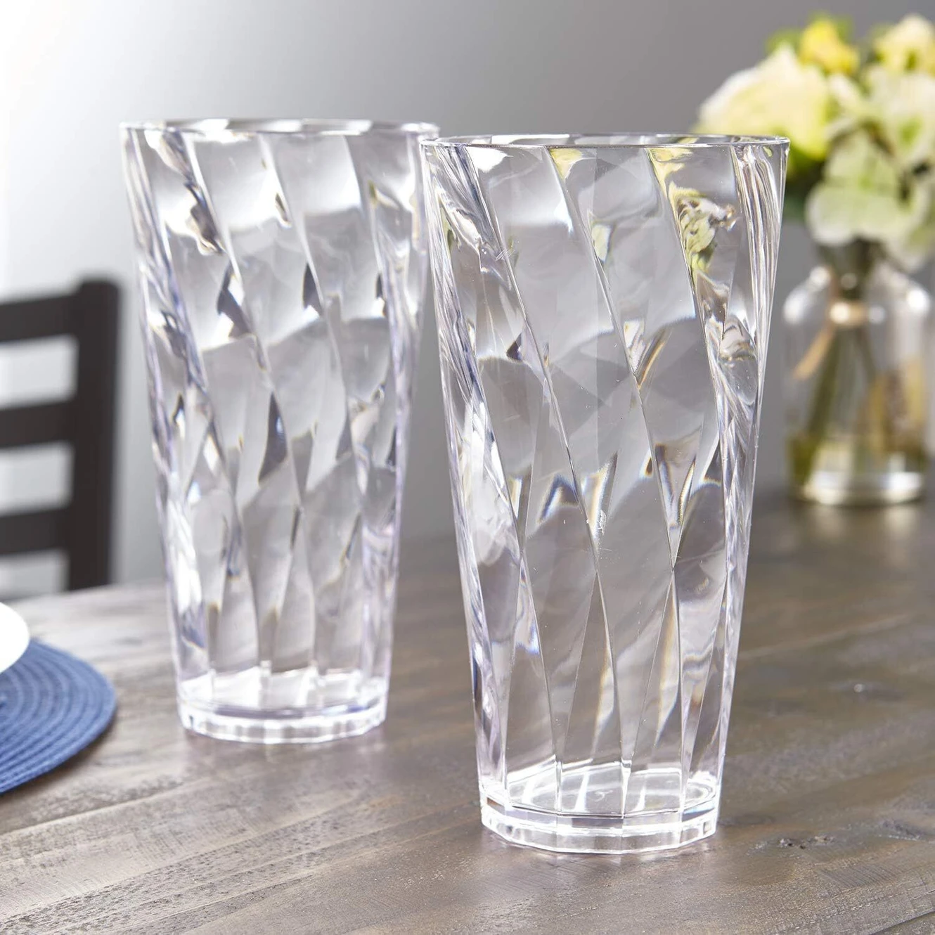 ₹195 Twisted Glass Set for Stylish Water Plus Juice Serving