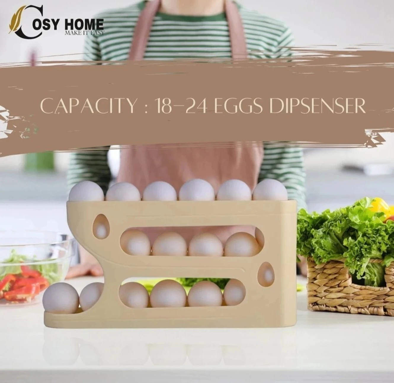 ₹140 Egg Holder for Organized Refrigerator Plus Kitchen Storage