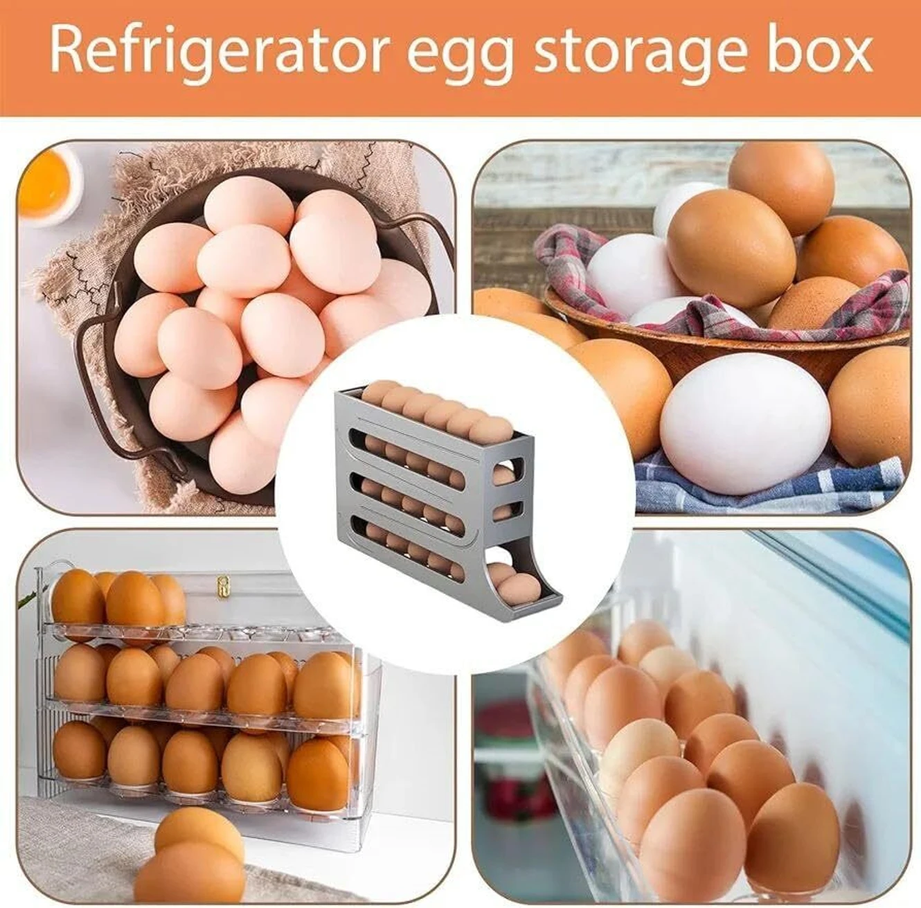 ₹162 Egg Holder for Smart Refrigerator Plus Kitchen Organization