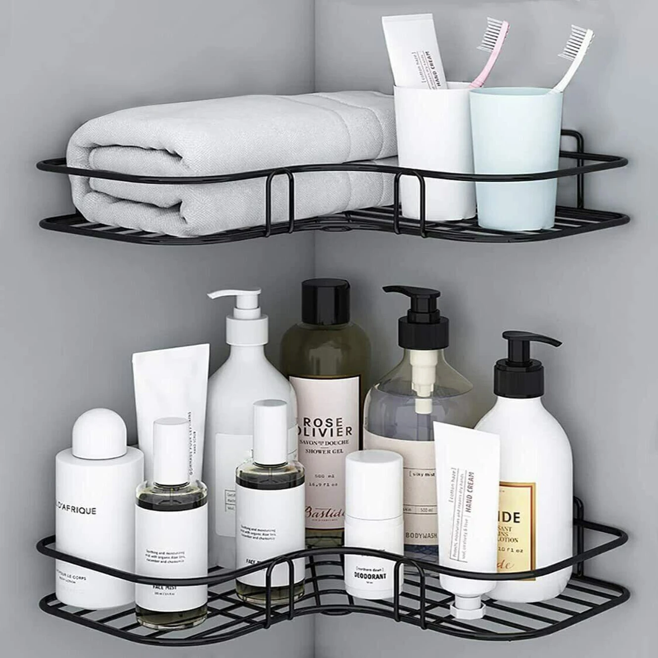 ₹239 Bathroom Corner Shelf for Organized Modern Storage Spaces