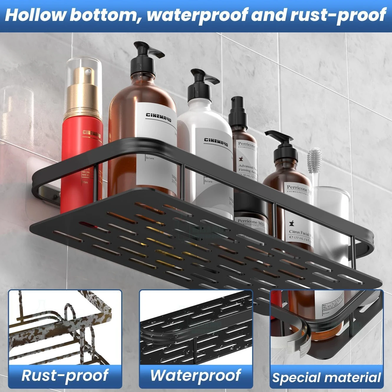 ₹228 Bathroom Wall Shelf Set for Compact Home Storage Needs