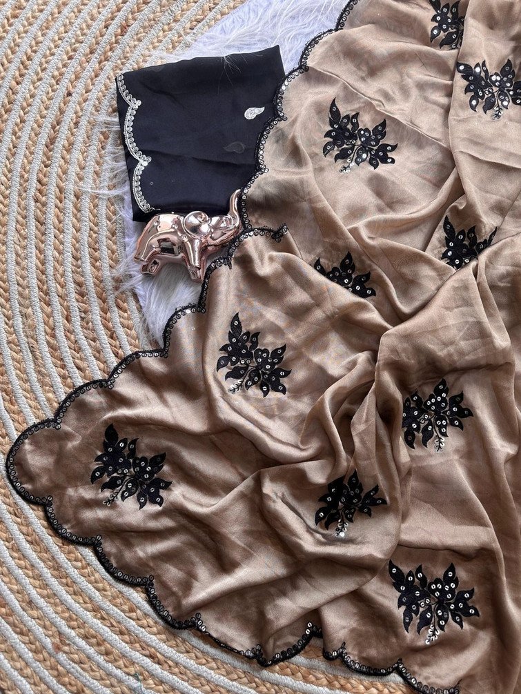 VRAGGI Printed Silk Saree for Women Festive and Party Wear Looks