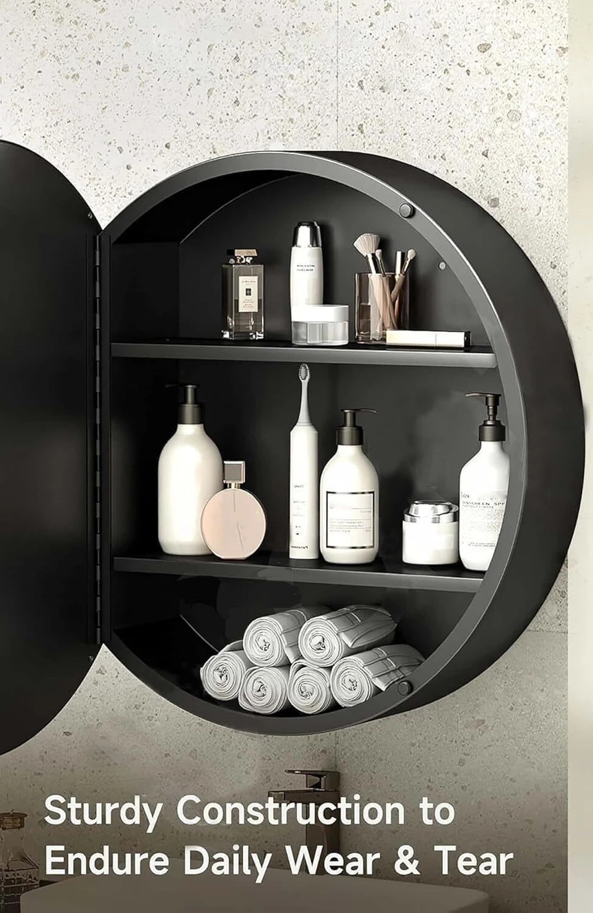 ₹1,568 Mirror Storage Cabinet for Modern Bathroom Organization
