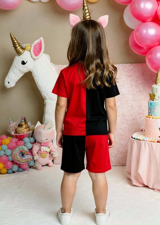 ₹198 Miss Chief Girls T-Shirt Shorts Set for Everyday Summer Comfort