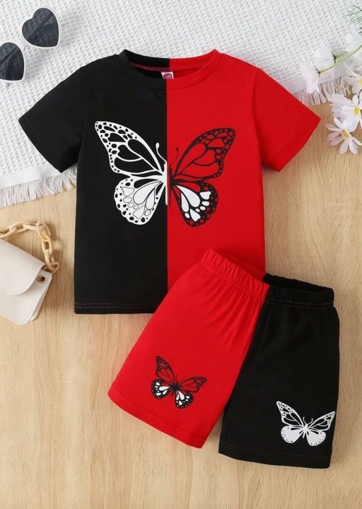 ₹198 Miss Chief Girls T-Shirt Shorts Set for Everyday Summer Comfort