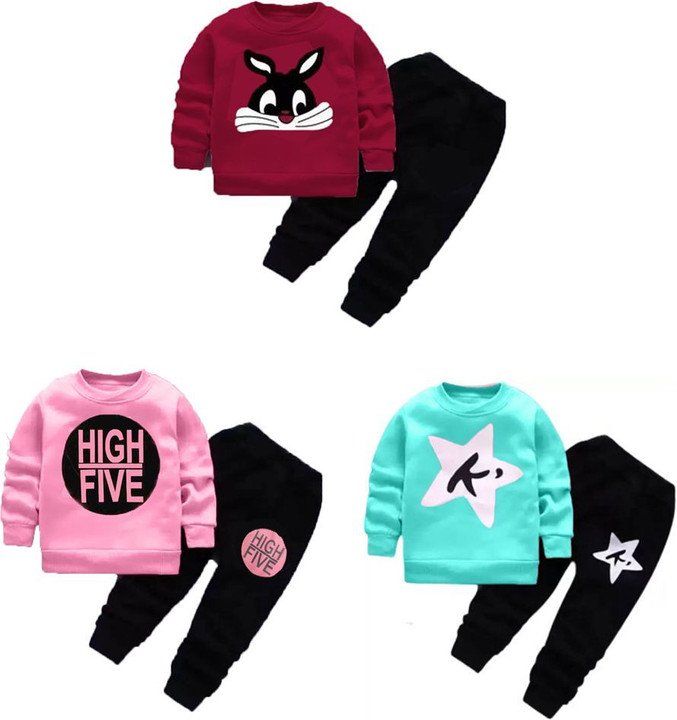₹378 Cute N Tight Kids T-Shirt Pant Set for Everyday Active Wear