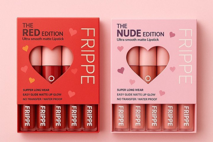 ₹143 Frippe 12Pc Velvet Nude Liquid Lipstick Set for Daily Looks