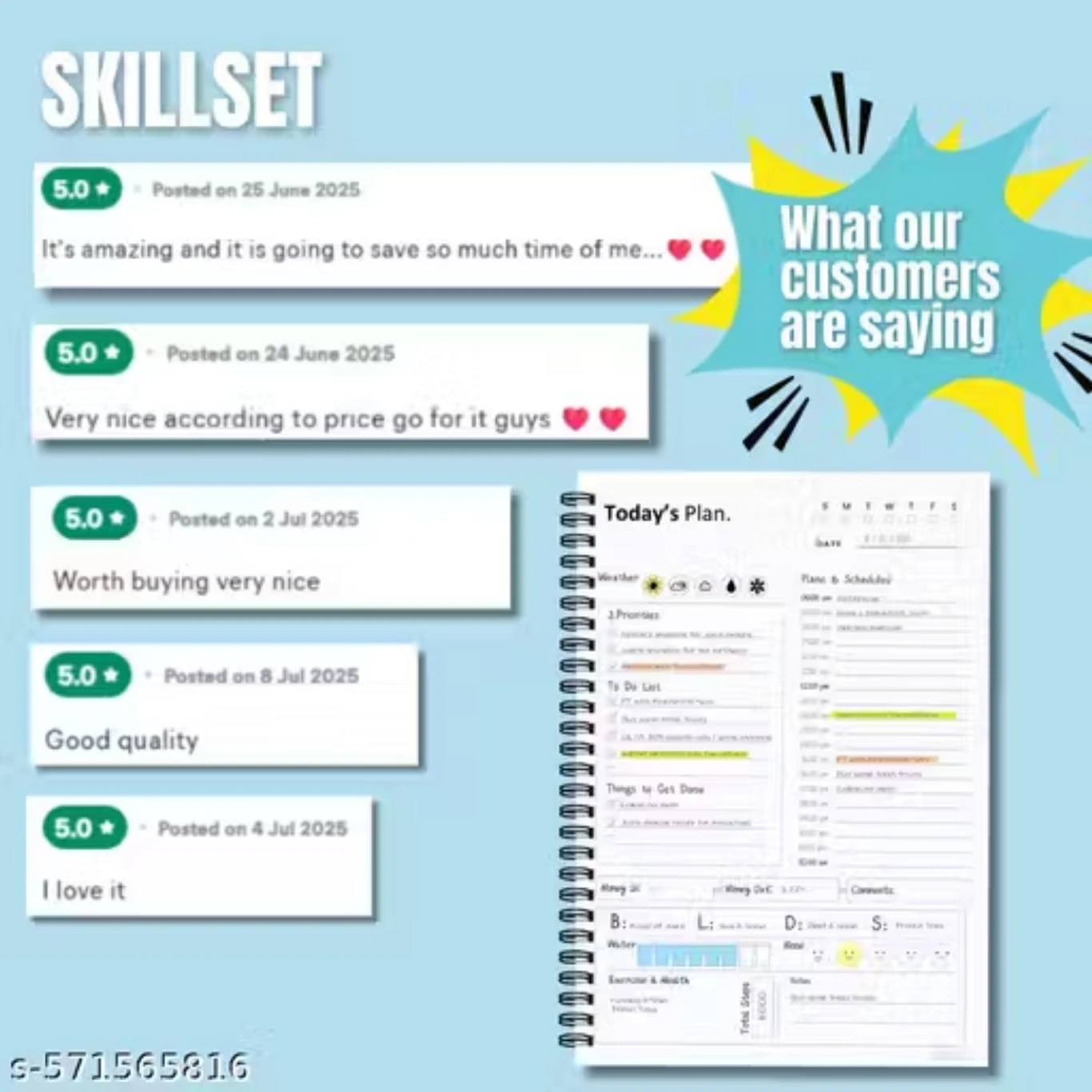 ₹144 SKILLSET Daily Planner for Students Seeking Better Focus