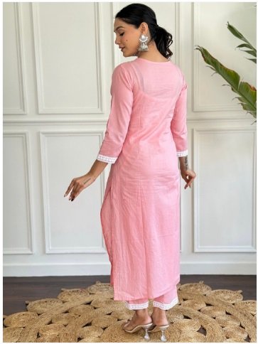₹4799 HERE&amp;NOW Embroidered Chikankari Kurta Set with Dupatta