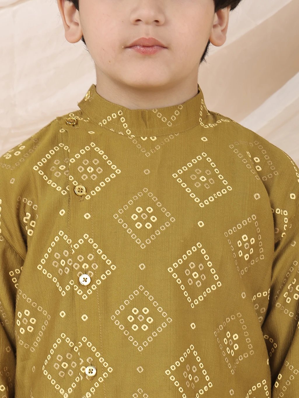 ₹883 Superminis Boys Green Dhoti Kurta Set for Festive and Party Wear