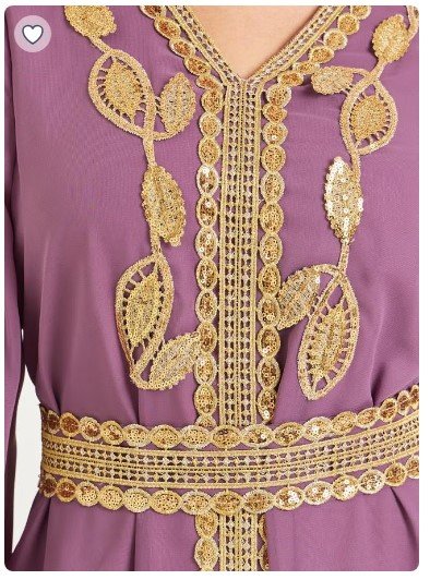 94 SAR Purple Embroidered Belted Kaftan – Elegant Maxi Style