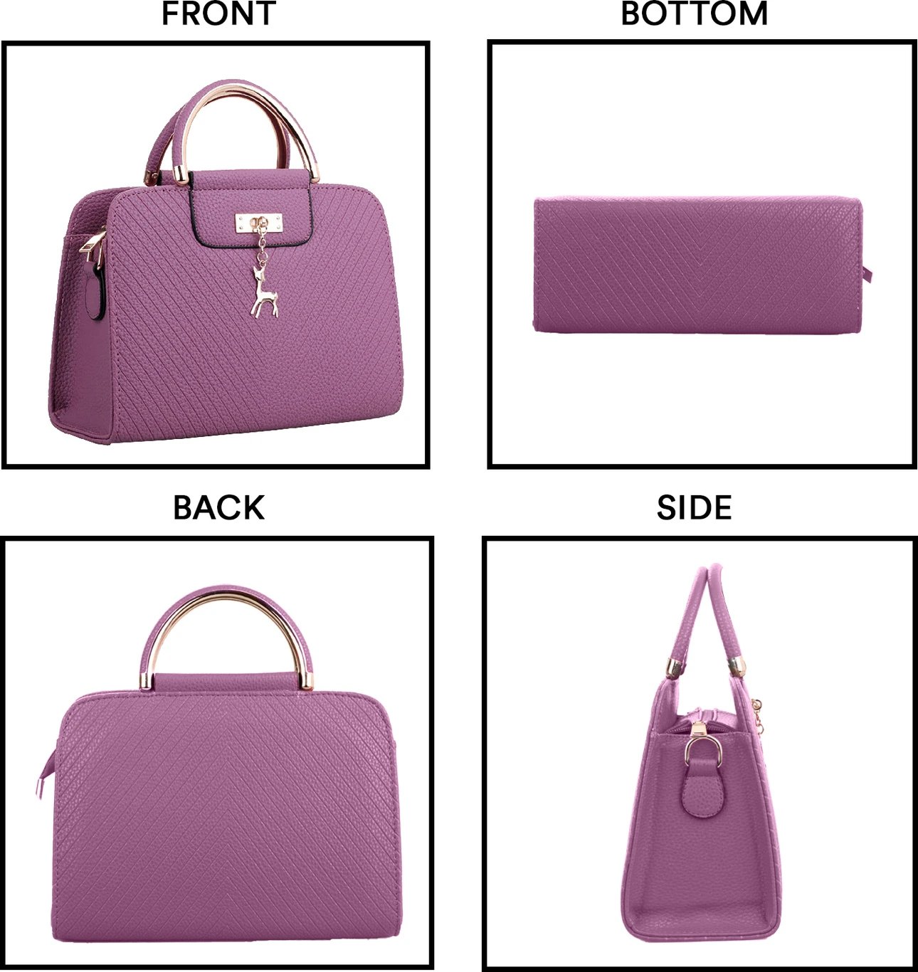 ₹869 SYGA Women Purple Handbag – Stylish Everyday Fashion Deal