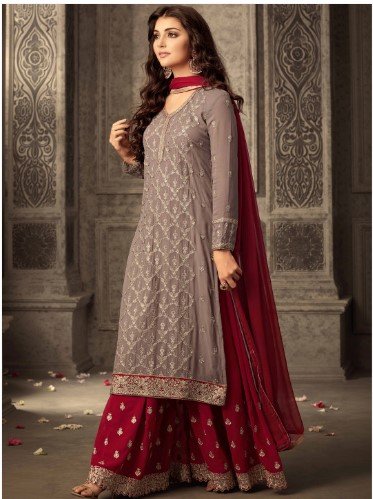 ₹2,554 RUDRAPRAYAG Embroidered Kurta Sharara Set With Dupatta – 49% Off