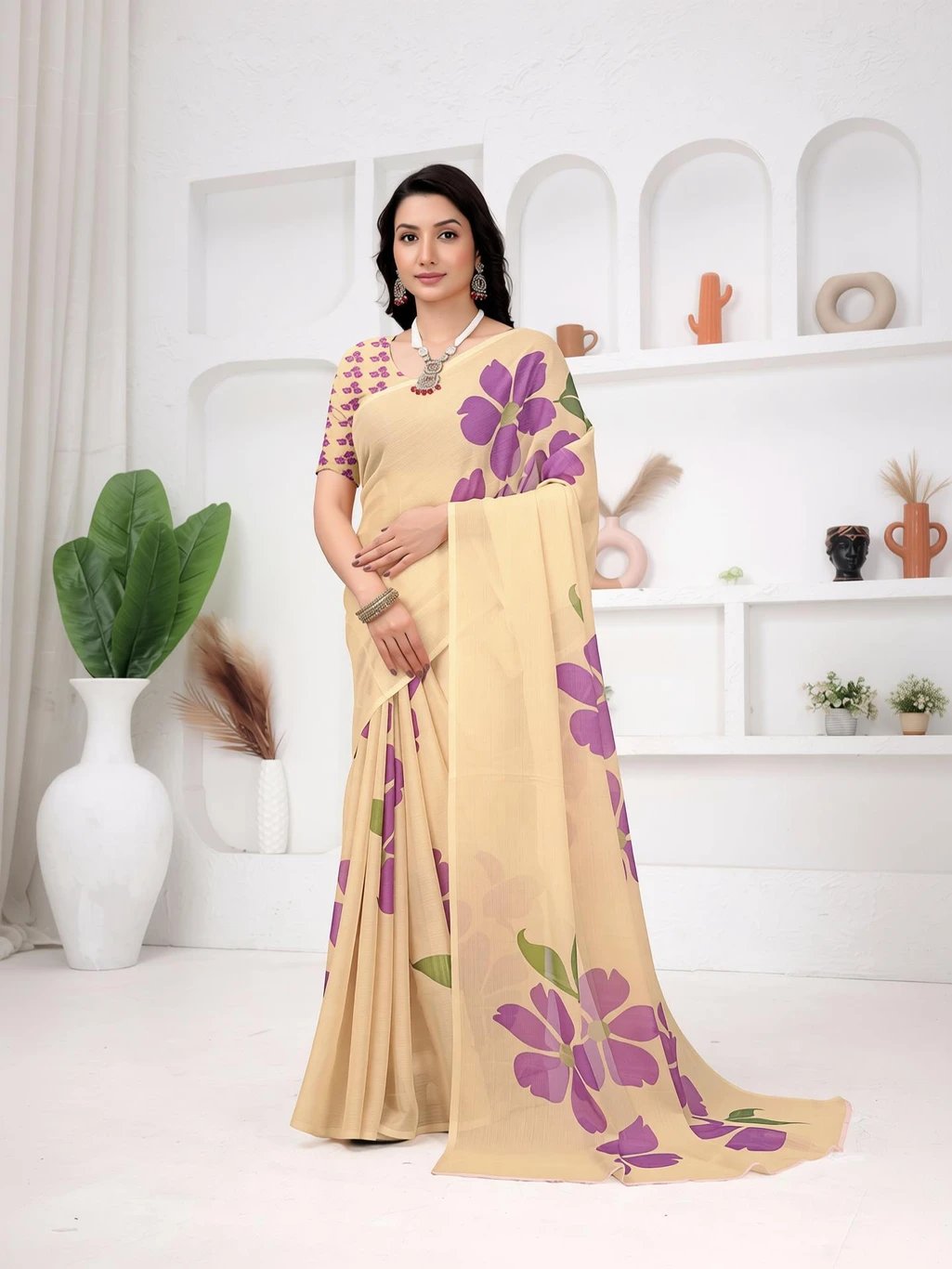 ₹486 Chiffon Embroidered Multicolor Dupatta for Dussehra Festive Looks