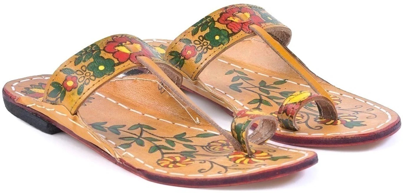 ₹522 Yellow Kolhapuri Sandals for Women – Casual Ethnic Footwear