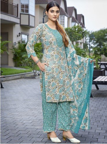 ₹634 HERE AND NOW Floral Printed Kurta Set with Dupatta for Women