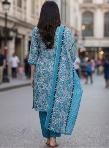 ₹420 Jankhana Pure Cotton Printed Kurta Set with Dupatta for Women Online