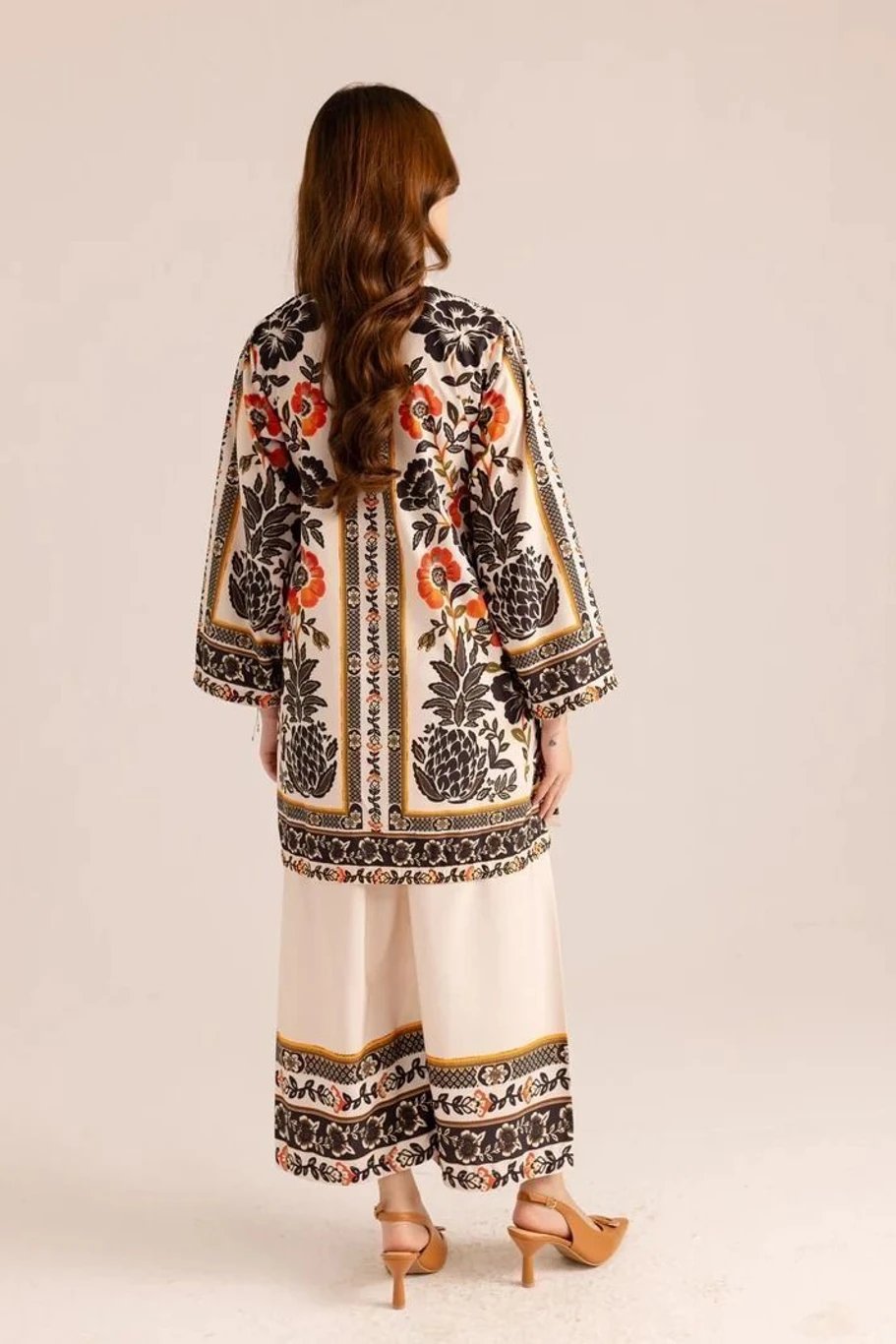₹466 Zarvika Printed Tunic and Palazzos Co-ord Set for Women