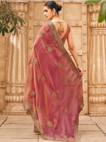 ₹999 Tikhi Imli Embroidered Heavy Work Saree for Women Festive Wear