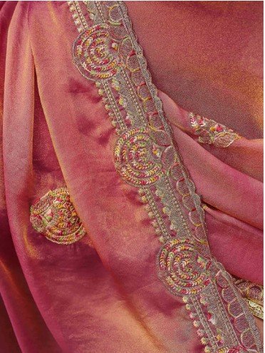 ₹999 Tikhi Imli Embroidered Heavy Work Saree for Women Festive Wear