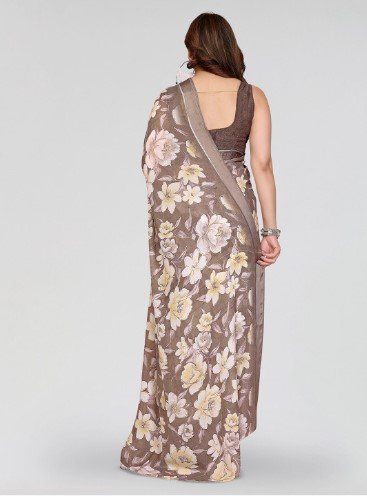 ₹733 DIVASTRI Floral Georgette Ready to Wear Saree for Women Daily Style