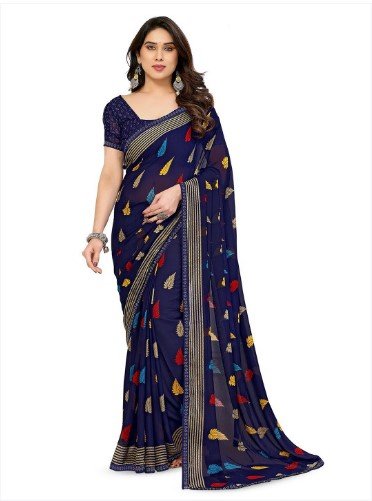 ₹580 Moda Rapido Women Embellished Poly Georgette Saree