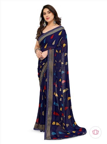₹580 Moda Rapido Women Embellished Poly Georgette Saree