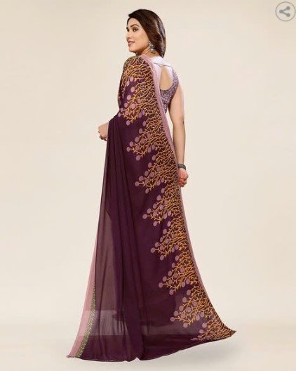 ₹343 REVANGI Women Ethnic Wear Printed Saree for Elegant Style