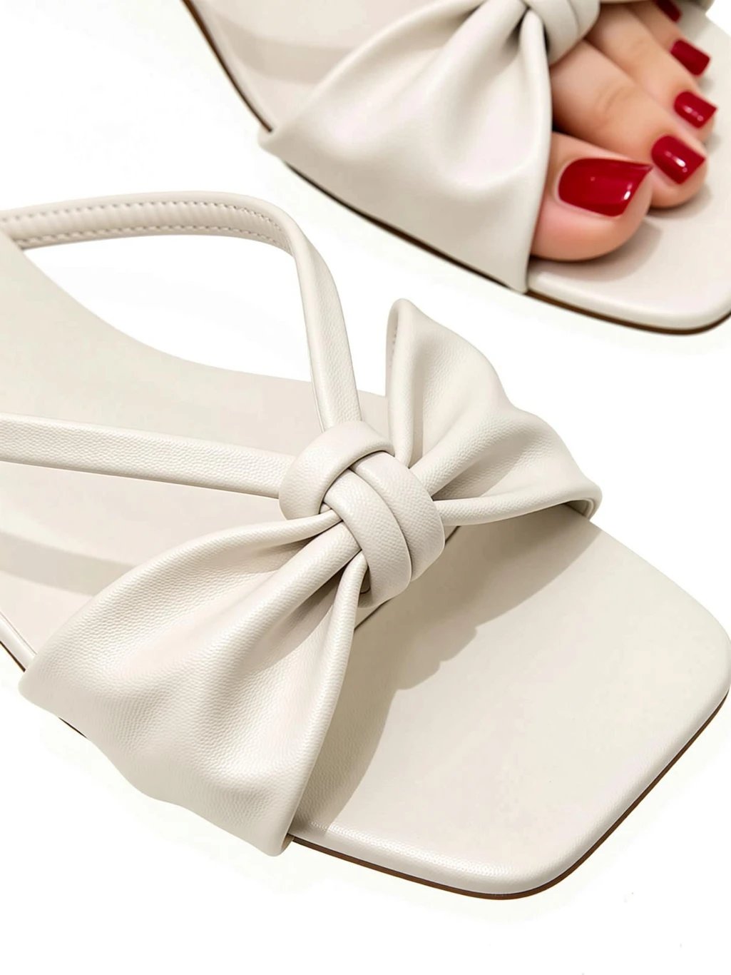 ₹165 zadzed Women Flats Sandal in Off White for Everyday Style