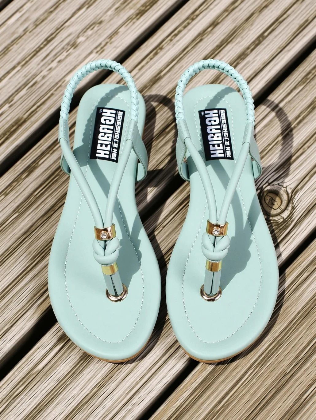 ₹224 Heighten Women Flats Sandal in Green for Everyday Casual Style