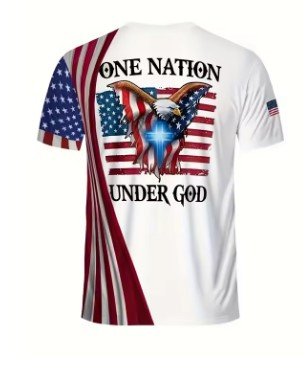 $3.90 Men & 3D Eagle Print T-Shirt for Casual Summer Streetwear
