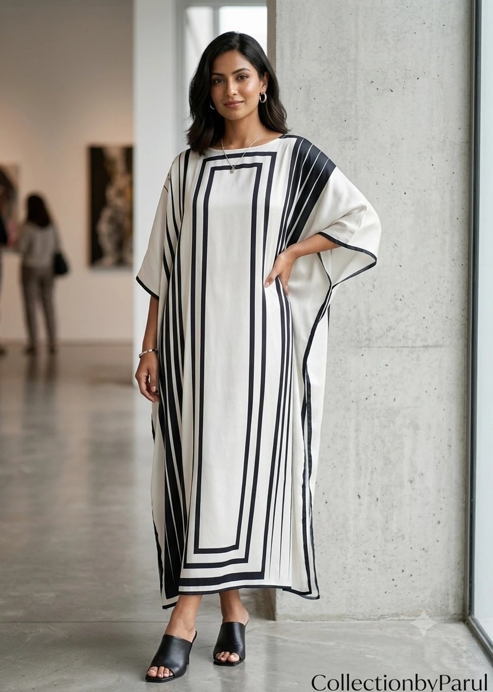 ₹1,013 SP Collection Solid Satin Blend Kaftan for Women Stylish Wear