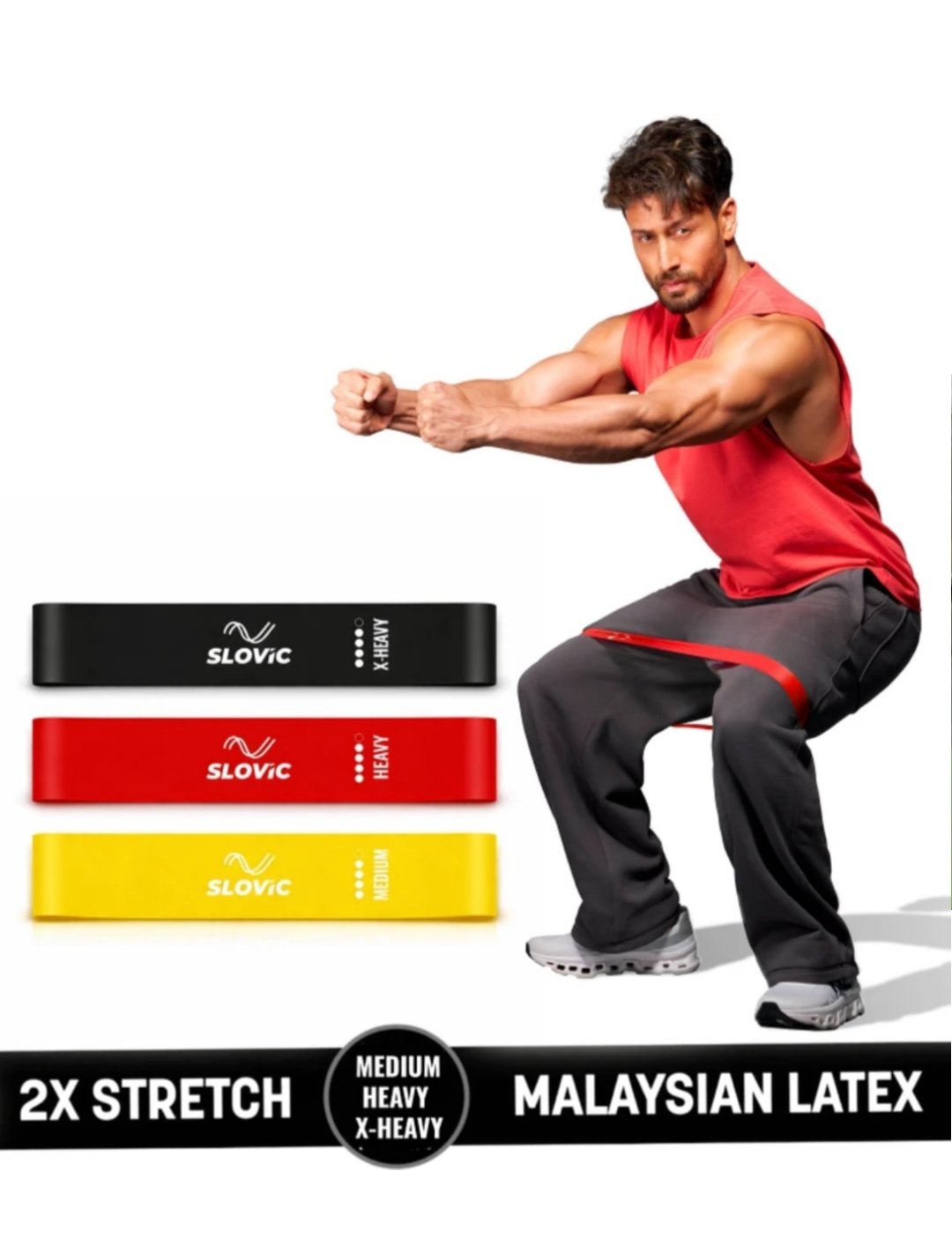 Slovic Mini Loop Resistance Bands for Home Workout and Stretching