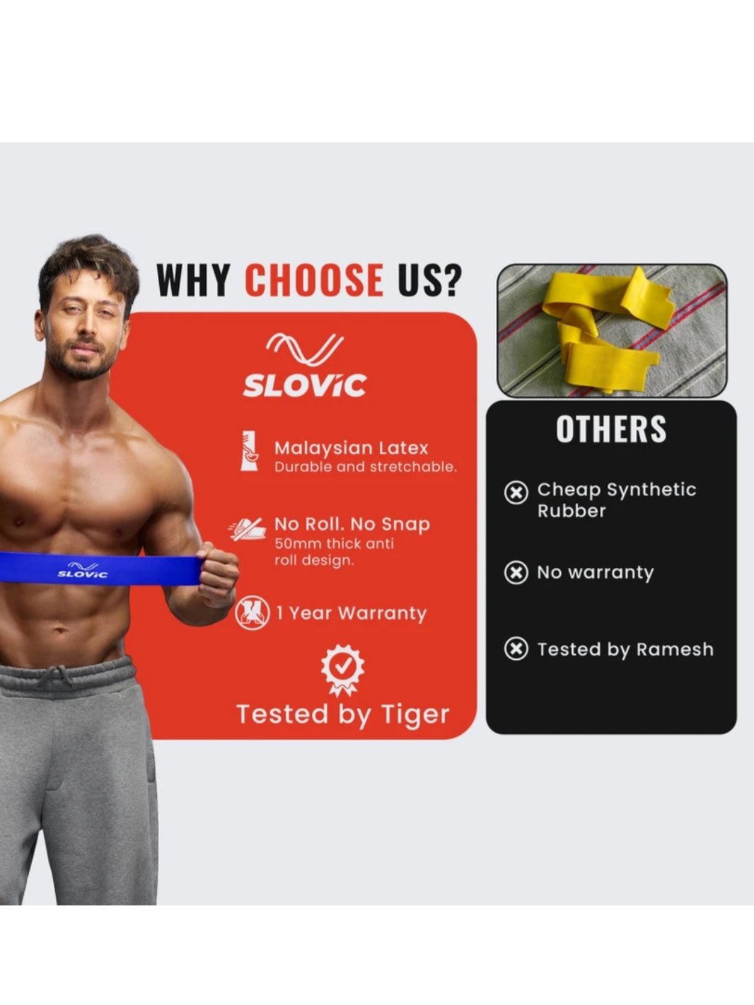 Slovic Mini Loop Resistance Bands for Home Workout and Stretching