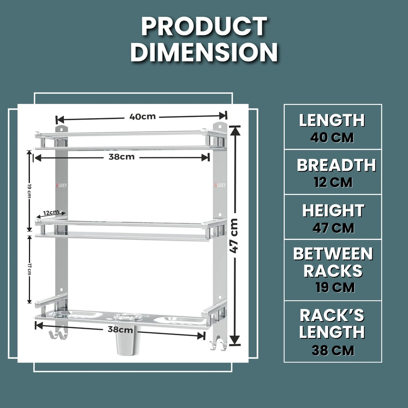 ₹819 Bathroom Shelf Set for Organized Modern Utility Storage